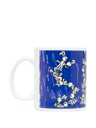Shop Natasha Zinko Graphic-print Mug In Blue