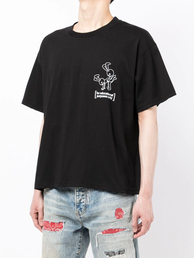 Shop Natasha Zinko Bunny-print T-shirt In Black