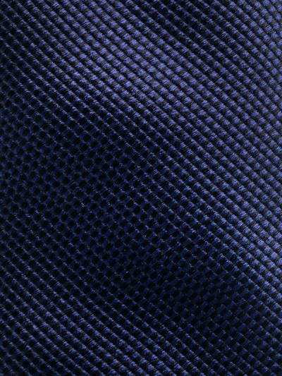 Brunello Cucinelli Textured Pointed-tip Tie In Blau