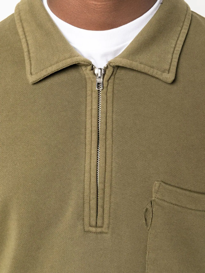 Shop Ymc You Must Create Sugden Half-zip Sweatshirt In Green