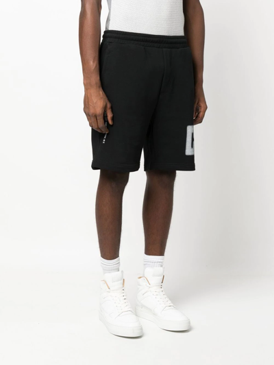 Shop Helmut Lang Logo-print Slip-on Track Shorts In Black