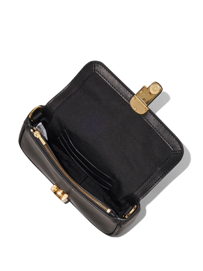 Shop Marc Jacobs The Mini J Marc Shoulder Bag In Black