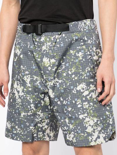 A-cold-wall* Gray Nephin Storm Shorts In Mehrfarbig