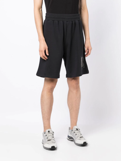 Shop A-cold-wall* Foil Grid Track Shorts In Black