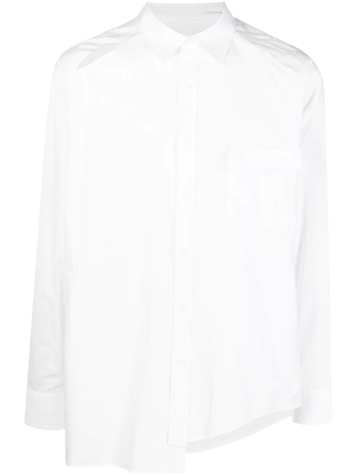Shop Sulvam Asymmetric Cut-out Shirt In White