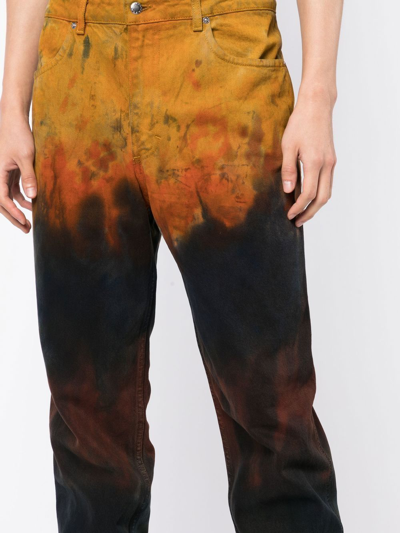 Eckhaus Latta Distressed Straight-leg Jeans In Mehrfarbig