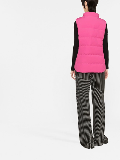 Shop Canada Goose Logo-patch Down-feather Gilet In Rosa