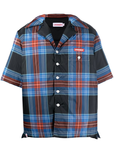 Shop Charles Jeffrey Loverboy Tartan-check Print Shirt In Blau