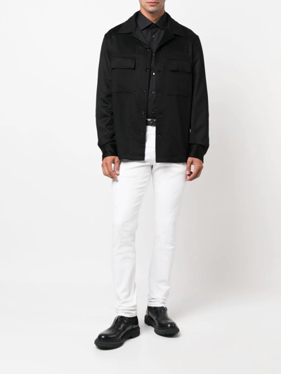 Shop Zegna Alba Oasi Cashmere Overshirt In Black