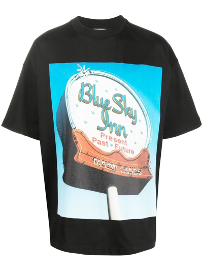 BLUE SKY INN LOGO-PRINT SHORT-SLEEVE T-SHIRT 