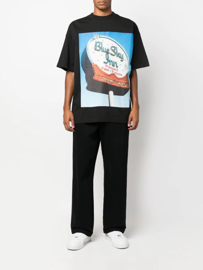 Blue Sky Inn Crystal Ball Relaxed-fit Cotton-jersey T-shirt In Schwarz