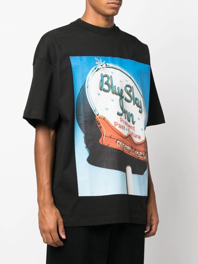 Blue Sky Inn Crystal Ball Relaxed-fit Cotton-jersey T-shirt In Schwarz
