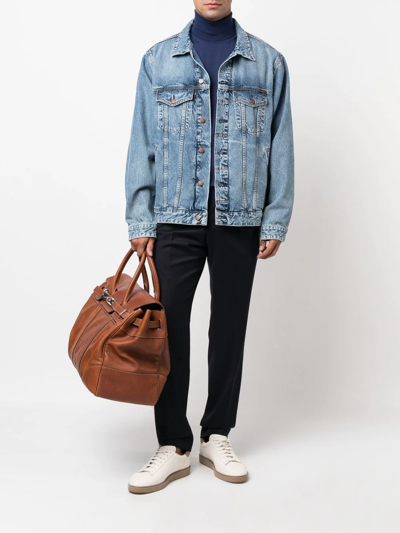 Pt Torino Concealed-fastening Tapered Trousers In Blau