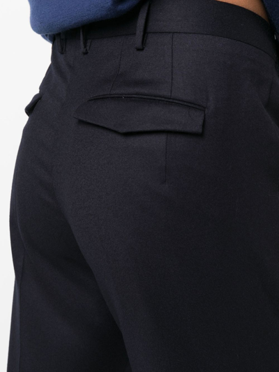 Pt Torino Concealed-fastening Tapered Trousers In Blau