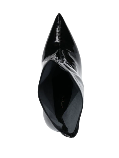 Le Silla Pointed 125mm Boots In Schwarz
