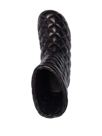 Shop Abra Diamond-quilted Leather Boots In Schwarz