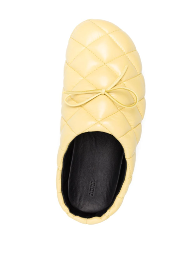 Shop Abra Diamond-quilted Leather Loafers In Gelb