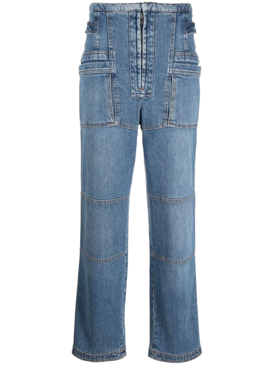 Stella Mccartney Straight-leg Cargo Jeans In Blau
