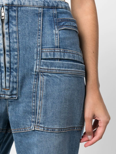 Stella Mccartney Straight-leg Cargo Jeans In Blau