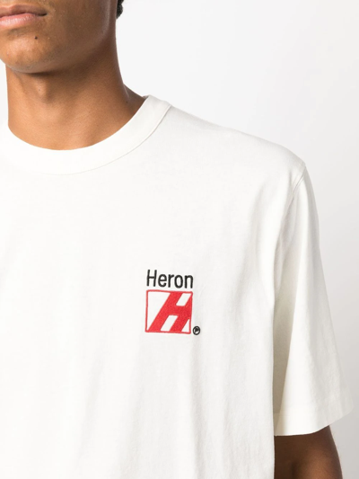 Shop Heron Preston Graphic-print Cotton T-shirt In Nude
