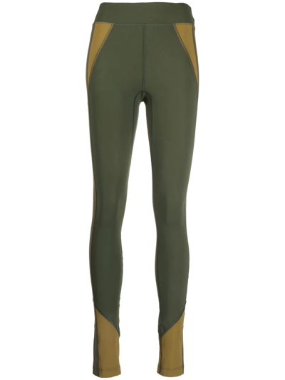Isabel Marant Étoile Tiso Colour-block Leggings In Grün