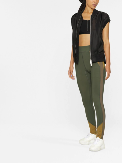 Shop Isabel Marant Étoile Tiso Colour-block Leggings In Grün