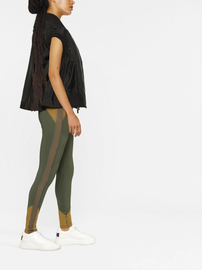 Shop Isabel Marant Étoile Tiso Colour-block Leggings In Grün