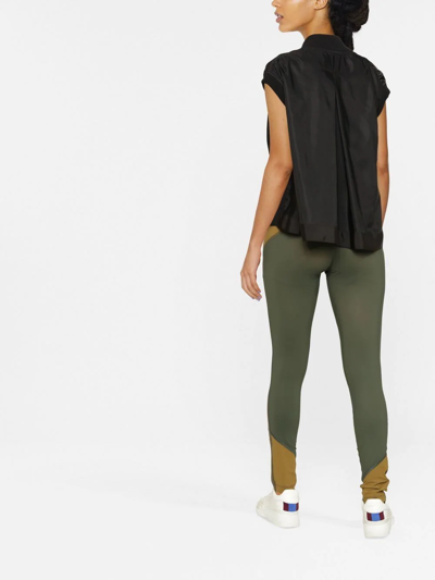 Shop Isabel Marant Étoile Tiso Colour-block Leggings In Grün