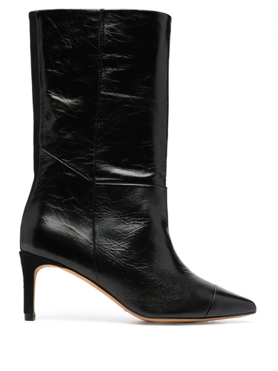 Shop Iro 70mm Patent-leather Ankle Boots In Schwarz