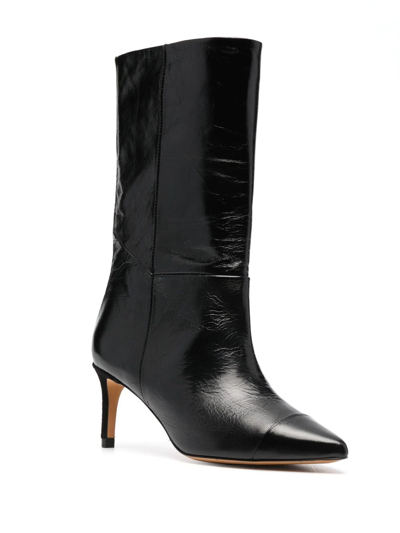 Shop Iro 70mm Patent-leather Ankle Boots In Schwarz