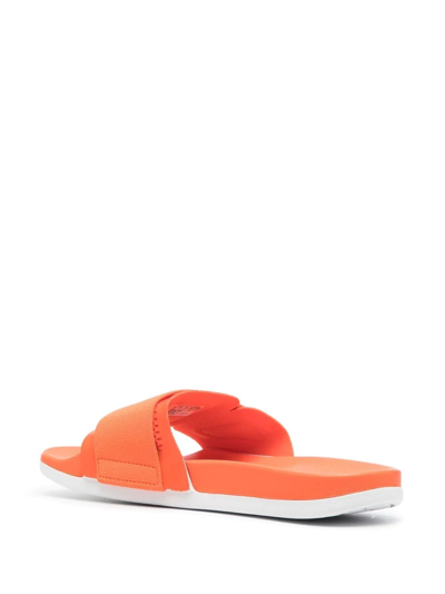 Adidas By Stella Mccartney Womens Logo Orange Pool Slides In Orange