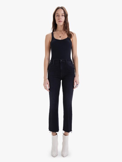 Shop Mother The Hustler Ankle Fray Encounters At Night Jeans In Black - Size 25