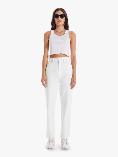 Shop Mother High Waisted Tunnel Vision Ankle Totally Innocent Jeans In White