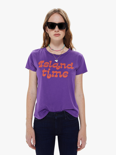 Shop Mother The Boxy Goodie Goodie Island Time Tee Shirt In Blue
