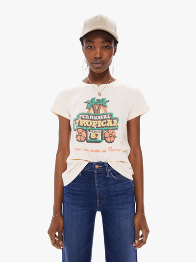 Shop Mother The Boxy Goodie Goodie Carnaval Tropical Tee Shirt In White