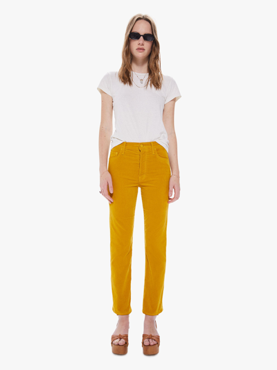 Shop Mother The Tomcat Ankle Honey Jeans In Yellow