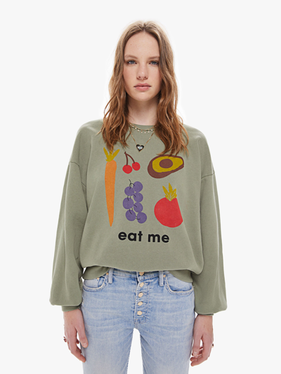 Shop Mother The Drop Square Eat Me Shirt In Green