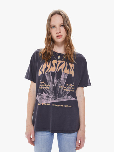 Shop Mother The Rowdy Crystals Tee Shirt In Black