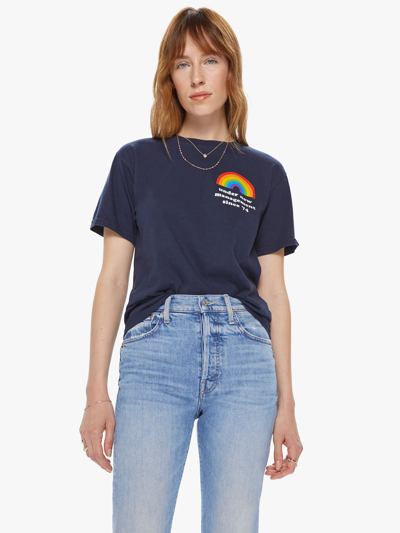 Shop Cloney Rainbow Management T-shirt In Navy - Size Small