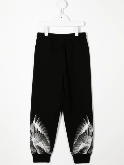 Shop Marcelo Burlon County Of Milan Wings Tracksuit Bottoms In 黑色