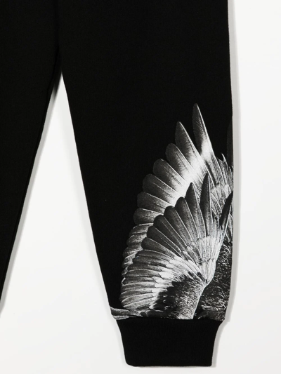 Shop Marcelo Burlon County Of Milan Wings Tracksuit Bottoms In 黑色