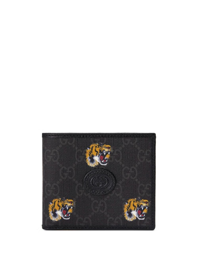 Gucci Supreme Wallet in Black Tiger Print