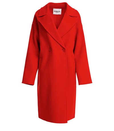 Essentiel Antwerp Antwerp Red Double breasted Wool blend Coat ModeSens