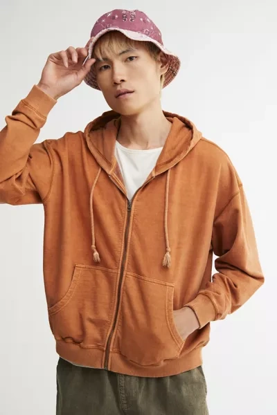 Shop Bdg Bonfire Hoodie Sweatshirt In Burnt Orange