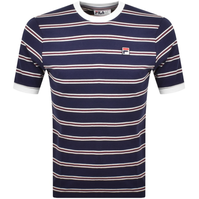 Fila Vintage Santiago Stripe T Shirt Navy | ModeSens