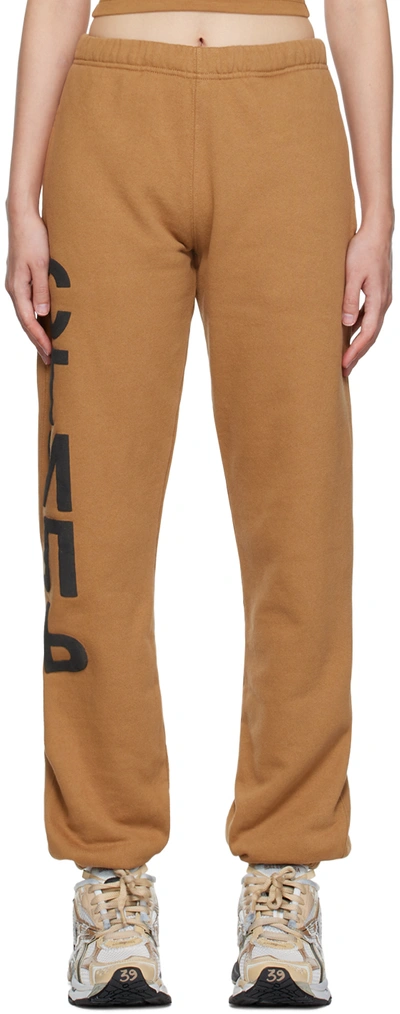 Heron Preston Brown Style Lounge Pants In Tobacco Brown Black