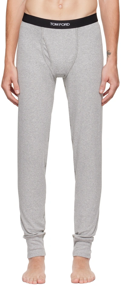 Shop Tom Ford Gray Long Johns Lounge Pants In 20 Grey