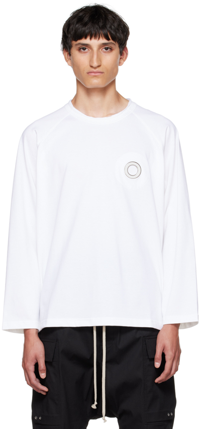 Shop Craig Green White Eyelet Long Sleeve T-shirt