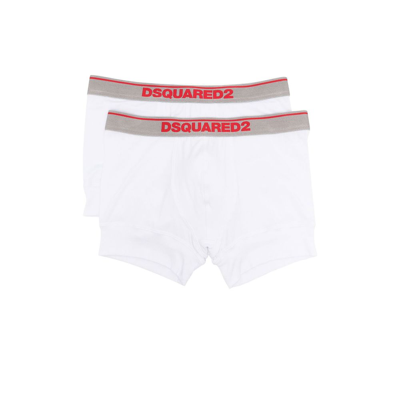 Shop Dsquared2 White Boxers Twin Pack Set