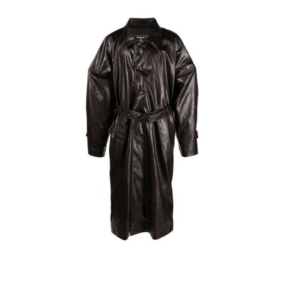 Shop Y/project Brown Wire Maxi Trench Coat